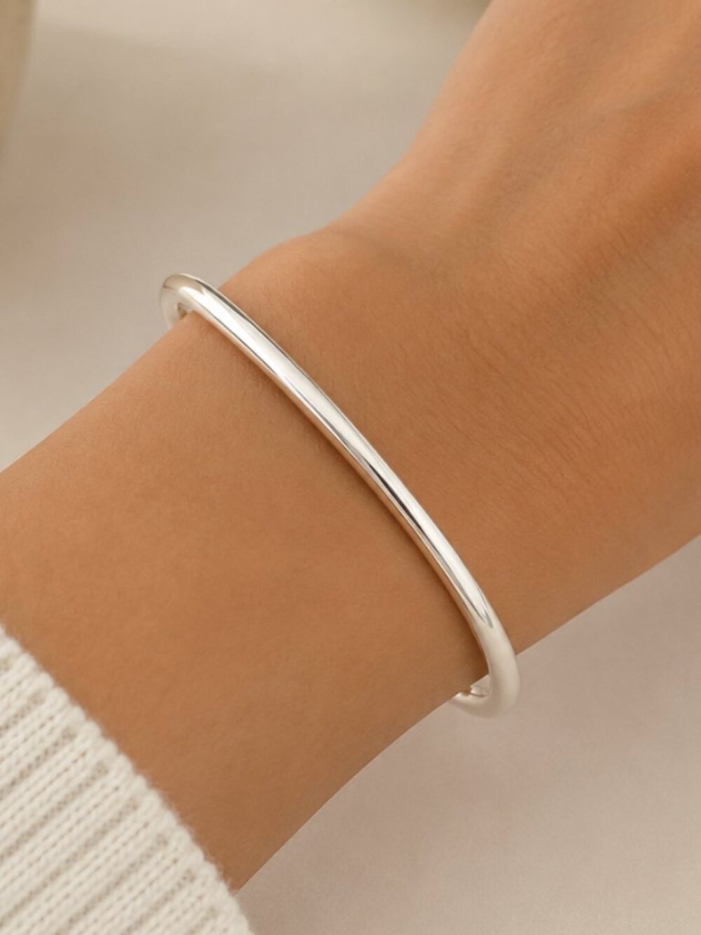 925 Sterling Silver Cuff Bracelet Silver Bangle Bracelet Modern Bracelet
